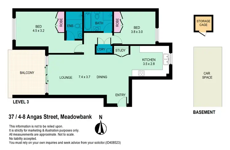Floorplan of Homely apartment listing, 37/4-8 Angas Street, Meadowbank NSW 2114