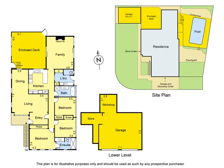 Floorplan of Homely house listing, 1 Larnook Close, Greensborough VIC 3088