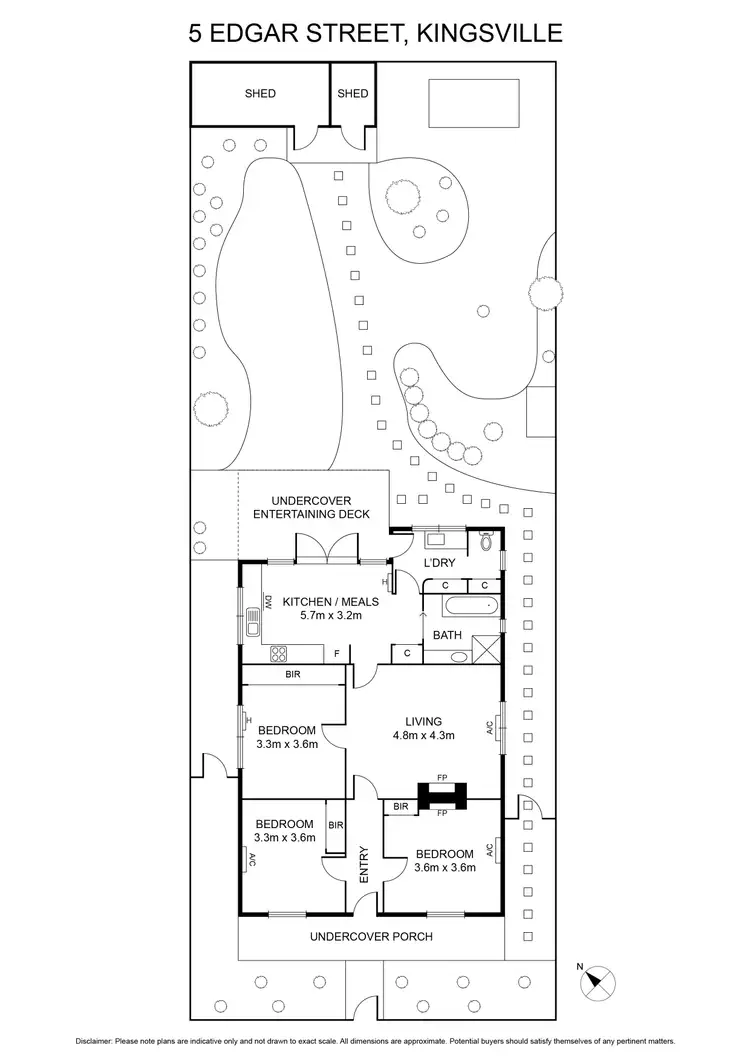 Floorplan of Homely house listing, 5 Edgar Street, Kingsville VIC 3012