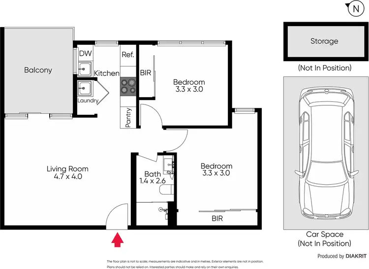 Floorplan of Homely apartment listing, 232/85 Market Street, South Melbourne VIC 3205