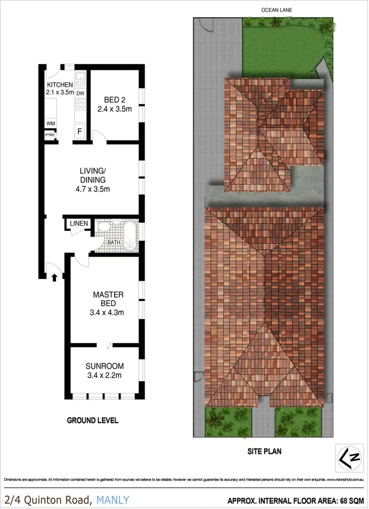Floorplan of Homely apartment listing, 2/4 Quinton Road, Manly NSW 2095