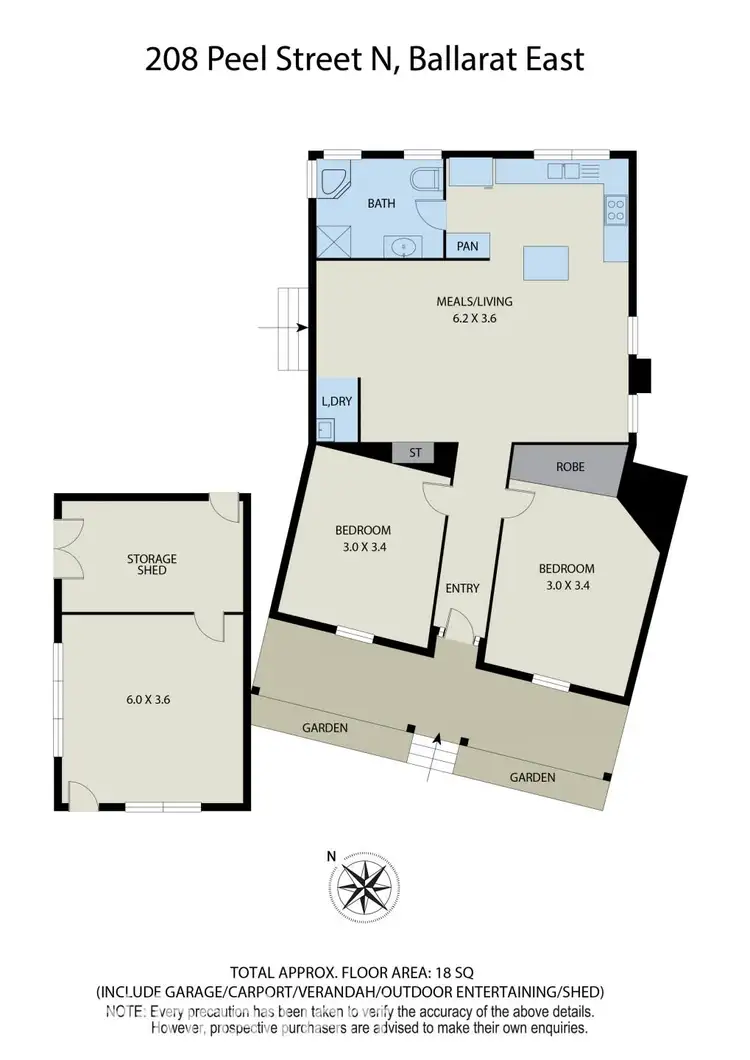 Floorplan of Homely house listing, 208 Peel Street North, Ballarat Central VIC 3350