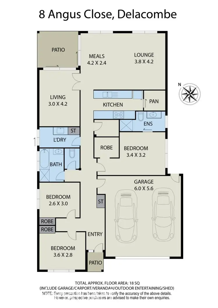 Floorplan of Homely house listing, 8 Angus Close, Delacombe VIC 3356