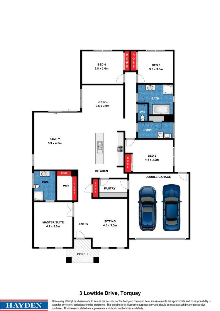 Floorplan of Homely house listing, 3 Lowtide Drive, Torquay VIC 3228