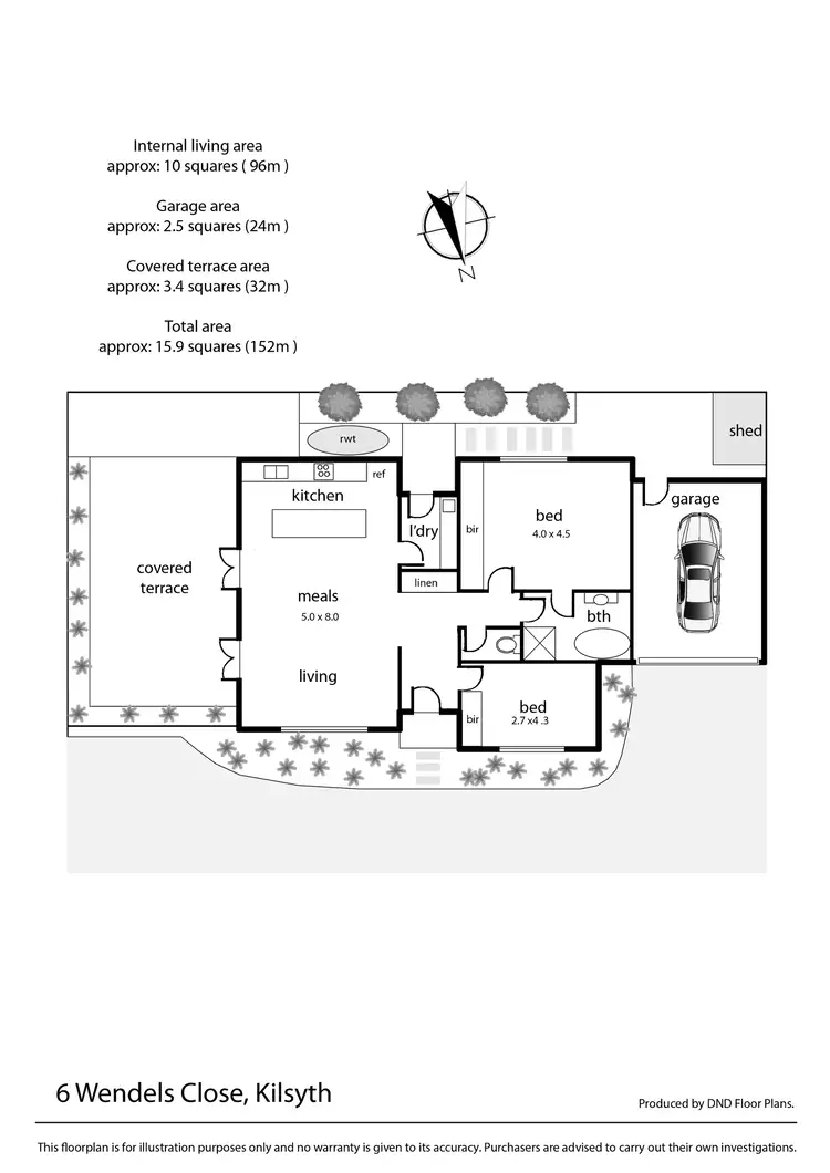 Floorplan of Homely unit listing, 6 Wendels Close, Kilsyth VIC 3137