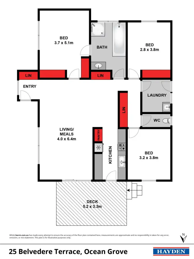 Floorplan of Homely house listing, 25 Belvedere Terrace, Ocean Grove VIC 3226