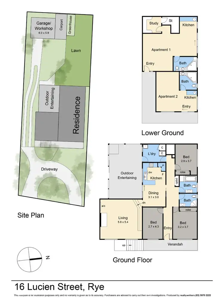 Floorplan of Homely house listing, 16 Lucien Road, Rye VIC 3941