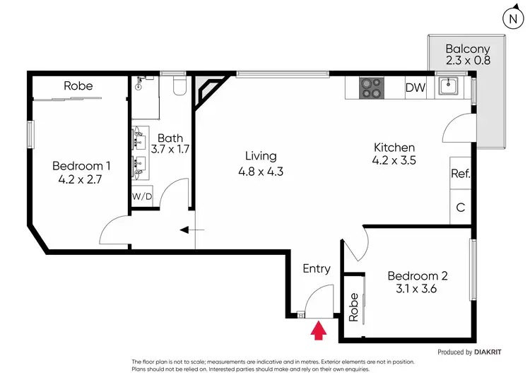 Floorplan of Homely apartment listing, 7/1 Tennyson Street, Elwood VIC 3184