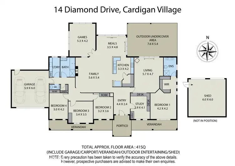 Floorplan of Homely house listing, 14 Diamond Drive, Cardigan Village VIC 3352