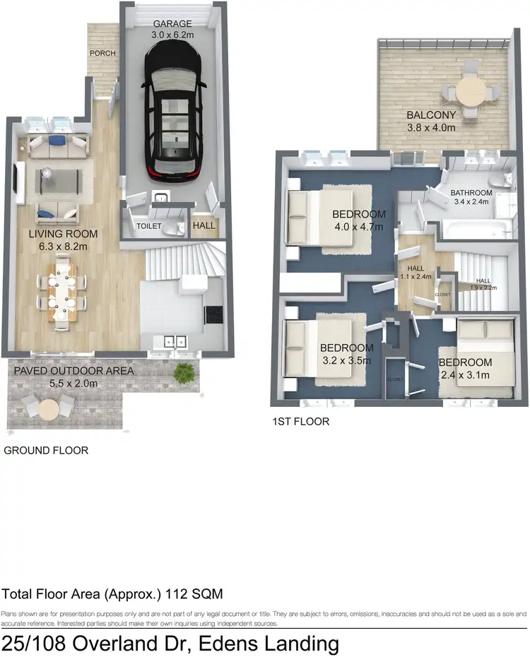 Floorplan of Homely townhouse listing, 25/108 Overland Drive, Edens Landing QLD 4207