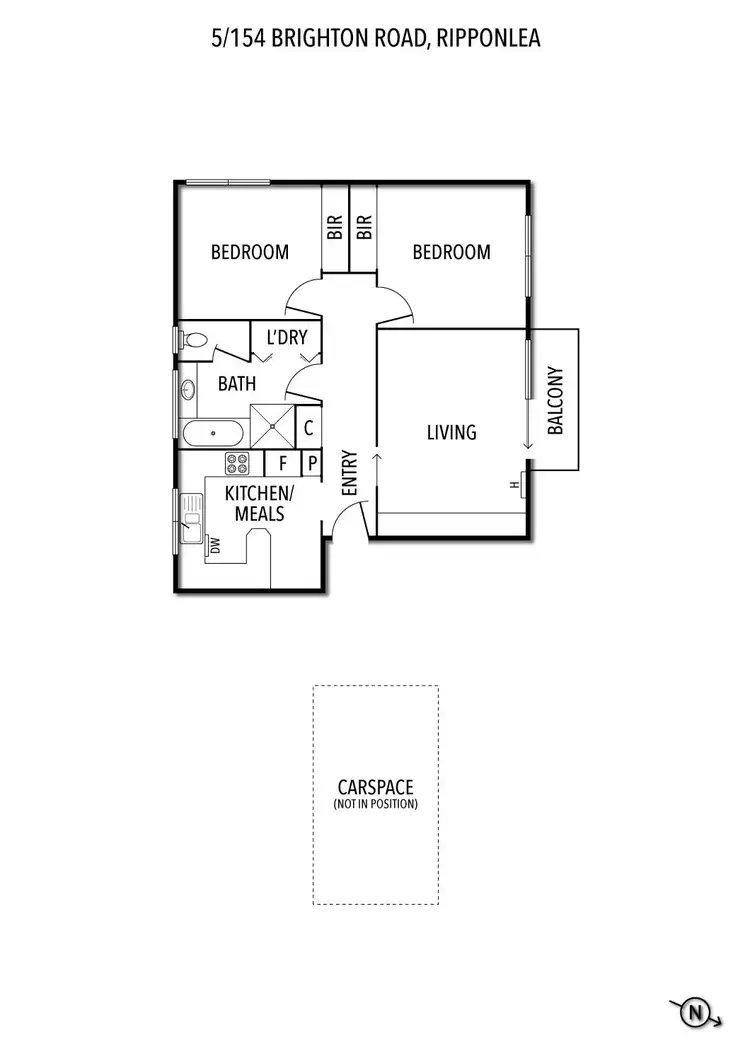 Floorplan of Homely apartment listing, 5/154 Brighton Road, Ripponlea VIC 3185
