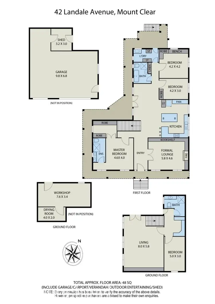 Floorplan of Homely house listing, 42-44 Landale Avenue, Mount Clear VIC 3350