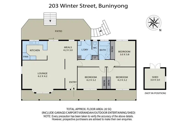 Floorplan of Homely house listing, 203 Winter Street, Buninyong VIC 3357