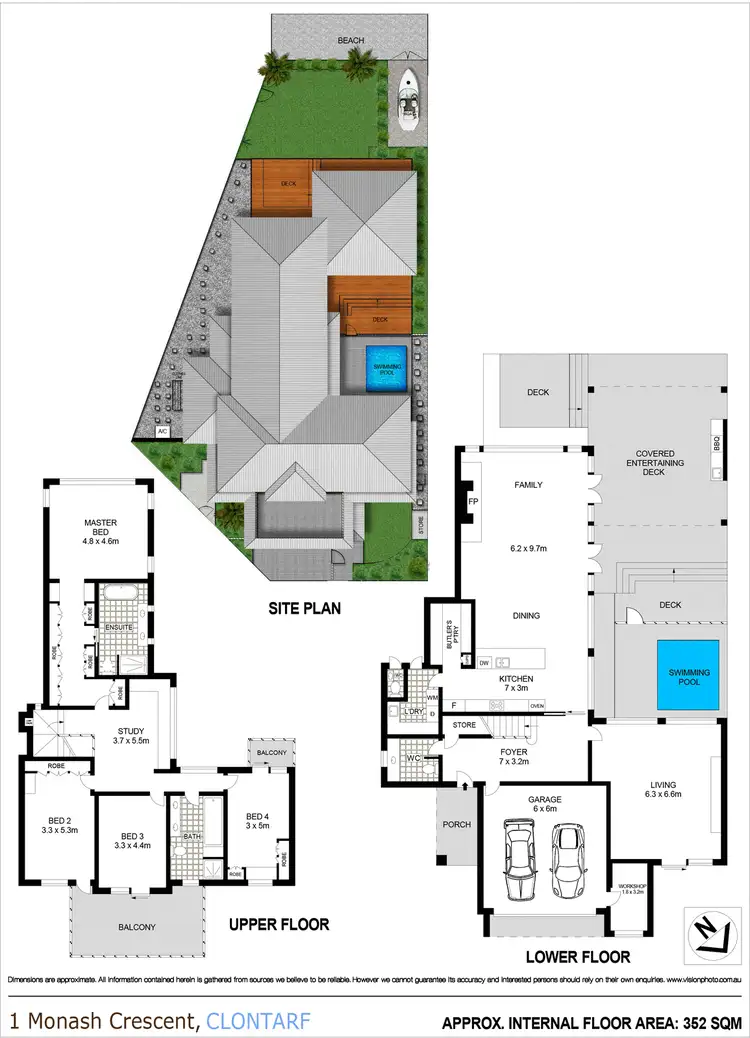Floorplan of Homely house listing, 1 Monash Crescent, Clontarf NSW 2093