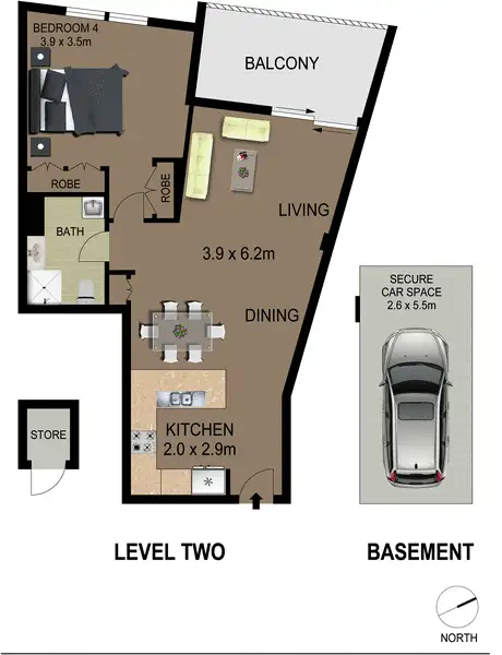Floorplan of Homely apartment listing, 53/3-13 Bundarra Avenue, Wahroonga NSW 2076