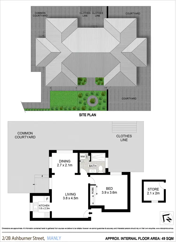 Floorplan of Homely apartment listing, 2/2B Ashburner Street, Manly NSW 2095