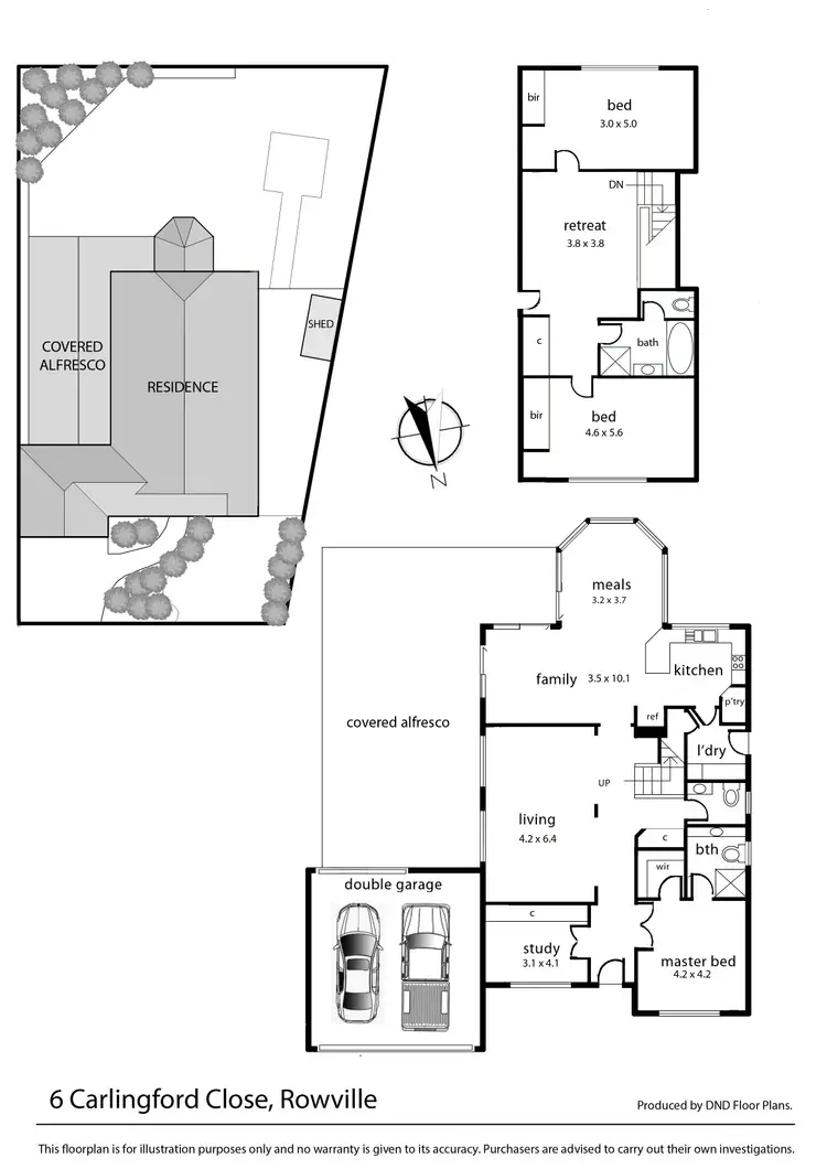 Floorplan of Homely house listing, 6 Carlingford Close, Rowville VIC 3178