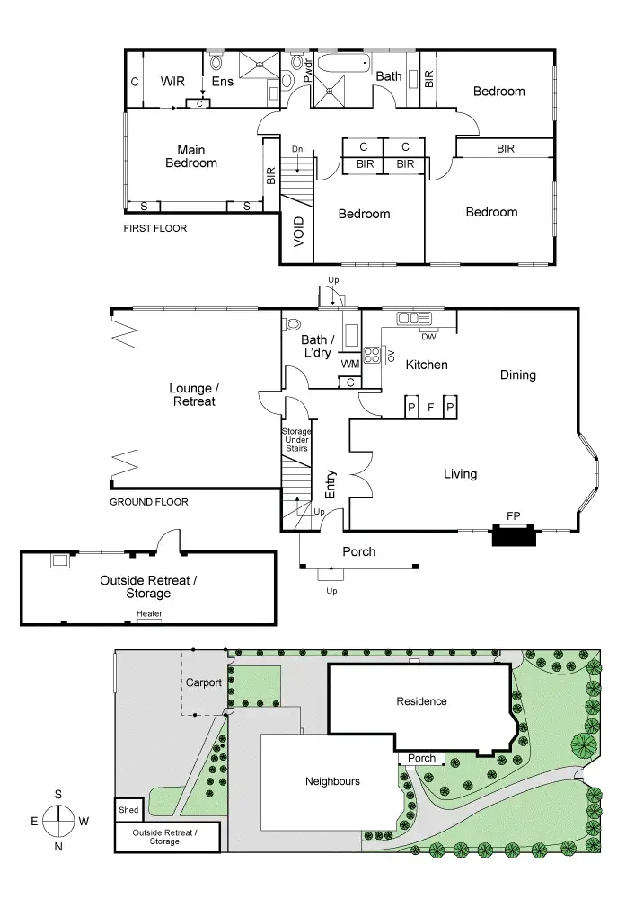 Floorplan of Homely townhouse listing, 1/48 Kooyong Road, Caulfield North VIC 3161
