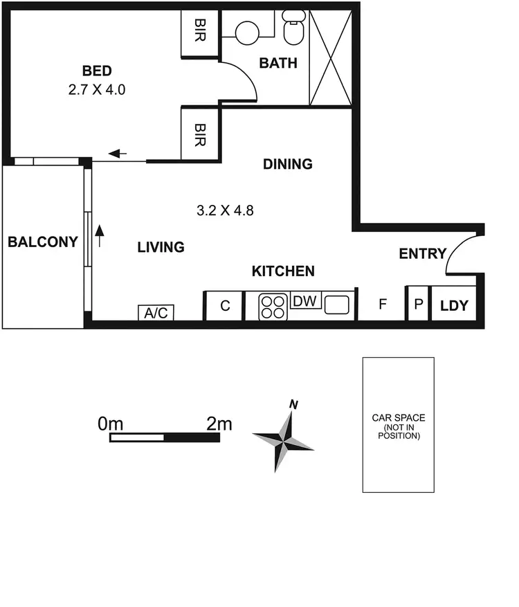 Floorplan of Homely apartment listing, 1002N/229 Toorak Road, South Yarra VIC 3141