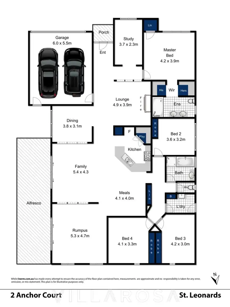 Floorplan of Homely house listing, 2 Anchor Court, St Leonards VIC 3223