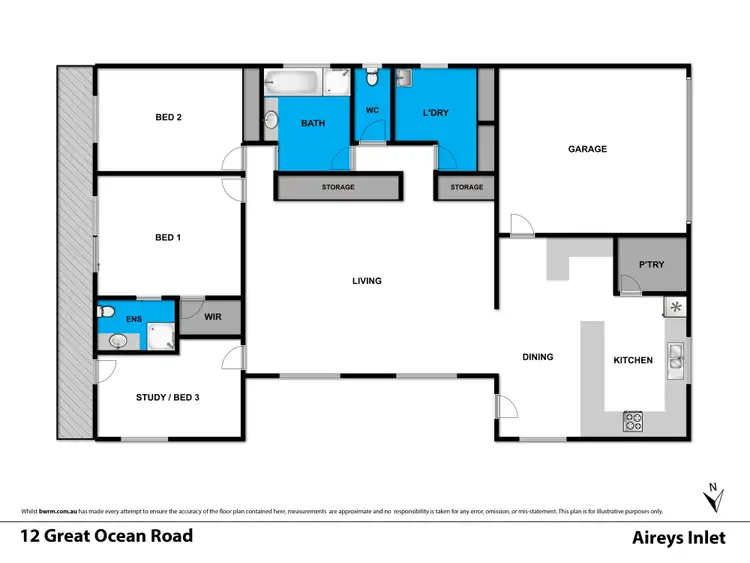 Floorplan of Homely house listing, 12 Great Ocean Road, Aireys Inlet VIC 3231
