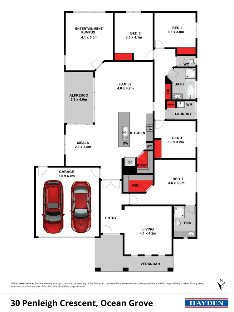 Floorplan of Homely house listing, 30 Penleigh Crescent, Ocean Grove VIC 3226