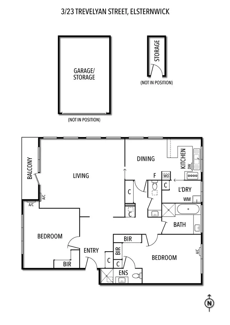 Floorplan of Homely apartment listing, 3/23 Trevelyan Street, Elsternwick VIC 3185