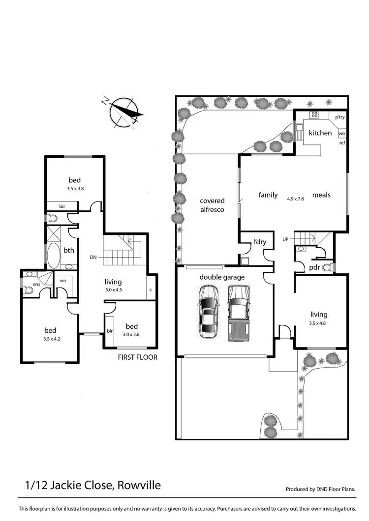Floorplan of Homely townhouse listing, 1/12 Jackie Close, Rowville VIC 3178