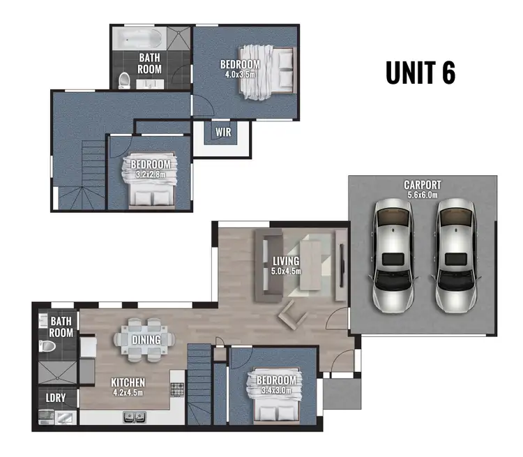 Floorplan of Homely townhouse listing, 6/18 Irvine Street, Deer Park VIC 3023