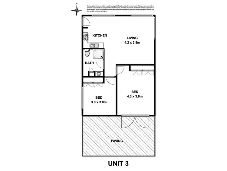 Floorplan of Homely unit listing, 3/95 The Terrace, Ocean Grove VIC 3226