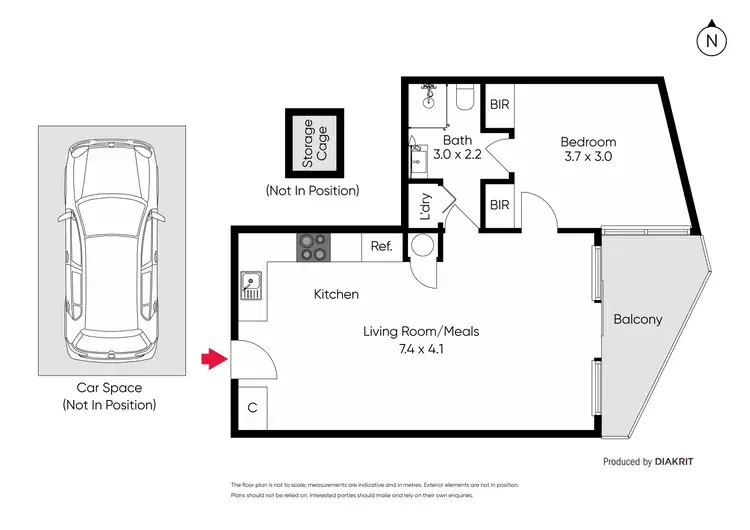 Floorplan of Homely apartment listing, 22/99 Brickworks Drive, Brunswick VIC 3056