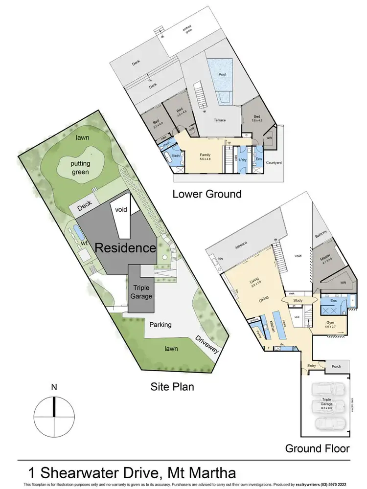 Floorplan of Homely house listing, 1 Shearwater Drive, Mount Martha VIC 3934