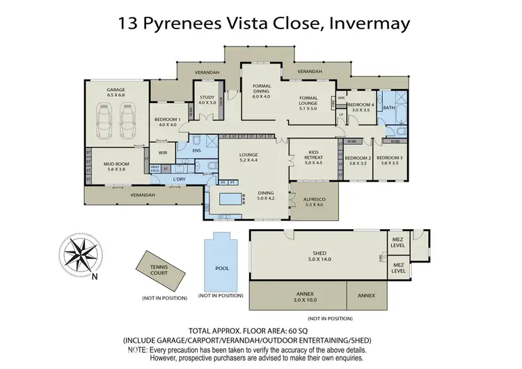 Floorplan of Homely house listing, 13 Pyrenees Vista Close, Invermay VIC 3352