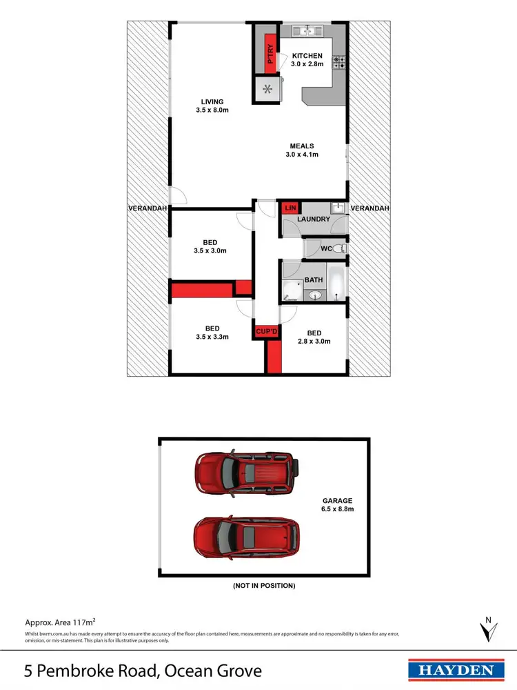 Floorplan of Homely house listing, 5 Pembroke Road, Ocean Grove VIC 3226