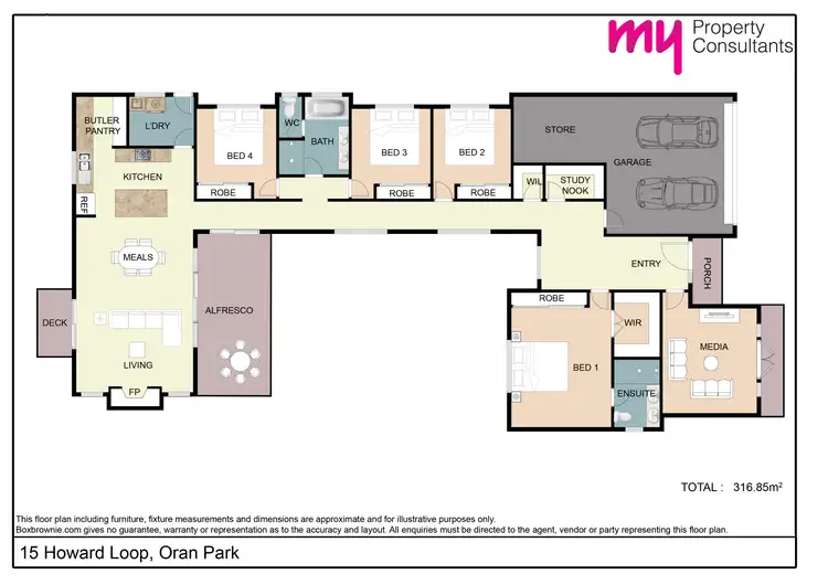 Floorplan of Homely house listing, 15 Howard Loop, Oran Park NSW 2570