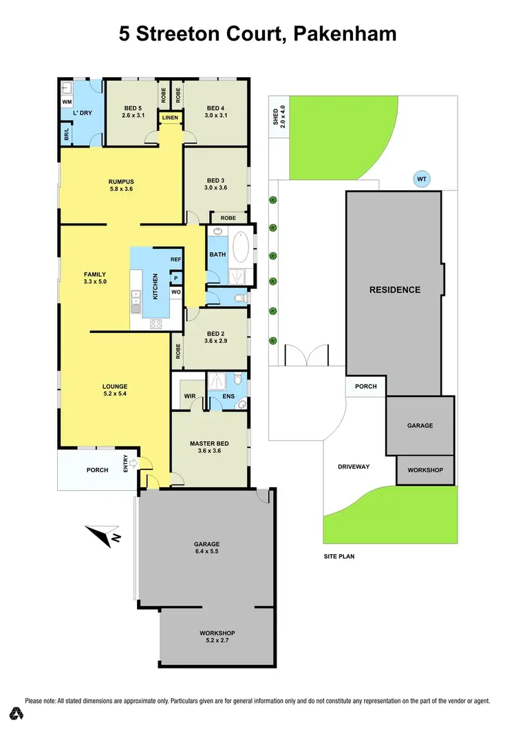 Floorplan of Homely house listing, 5 Streeton Court, Pakenham VIC 3810