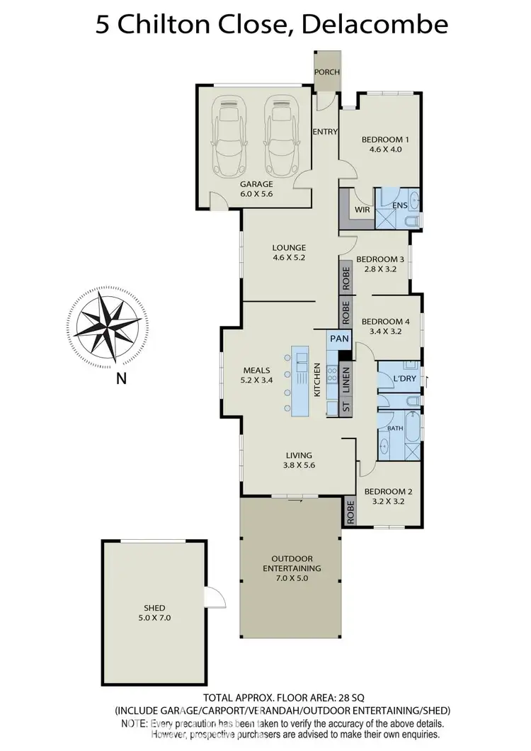 Floorplan of Homely house listing, 5 Chilton Close, Delacombe VIC 3356