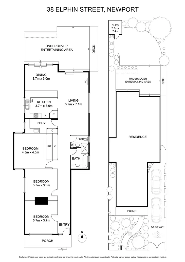 Floorplan of Homely house listing, 38 Elphin Street, Newport VIC 3015