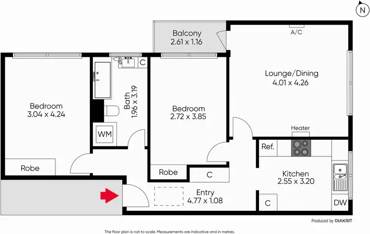 Floorplan of Homely apartment listing, 9/457 St Kilda Street, Elwood VIC 3184