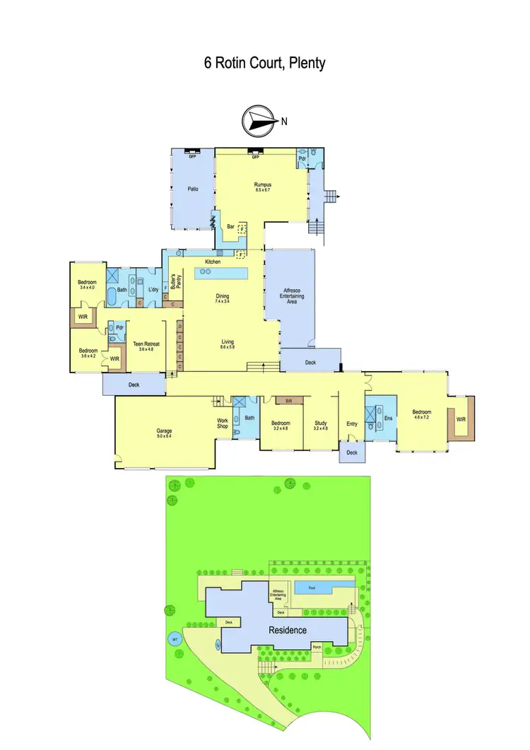Floorplan of Homely house listing, 6 Rotin Court, Plenty VIC 3090
