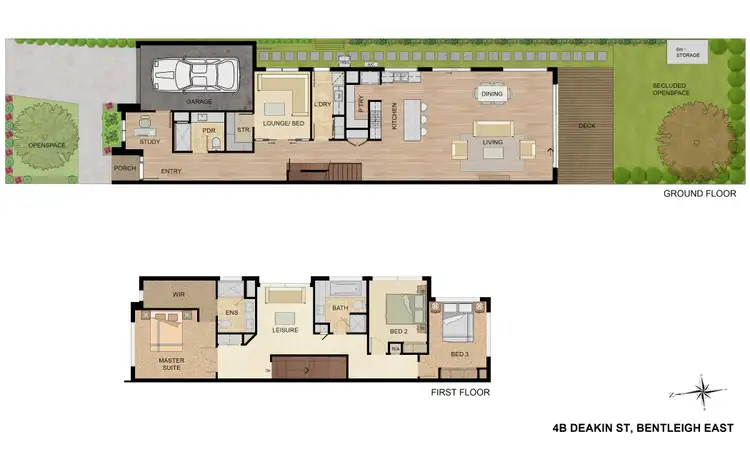 Floorplan of Homely townhouse listing, 4B Deakin Street, Bentleigh East VIC 3165