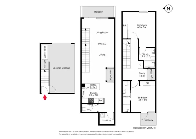 Floorplan of Homely townhouse listing, 1 Gear Street, Brunswick East VIC 3057
