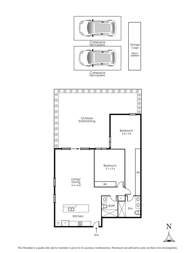 Floorplan of Homely apartment listing, 2/34 Warleigh Grove, Brighton VIC 3186