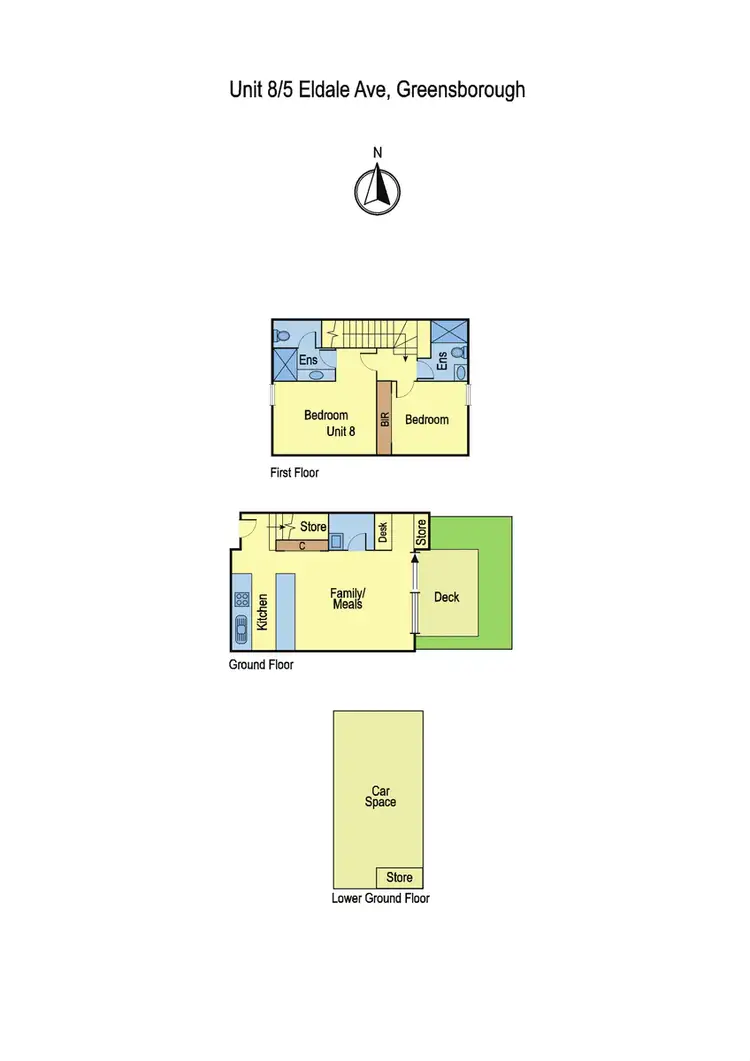 Floorplan of Homely townhouse listing, 8/5 Eldale Avenue, Greensborough VIC 3088