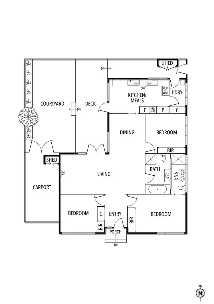 Floorplan of Homely unit listing, 1/5 Meadow Street, St Kilda East VIC 3183