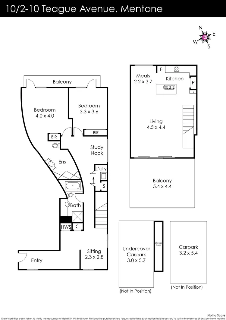 Floorplan of Homely apartment listing, 10/2-10 Teague Avenue, Mentone VIC 3194