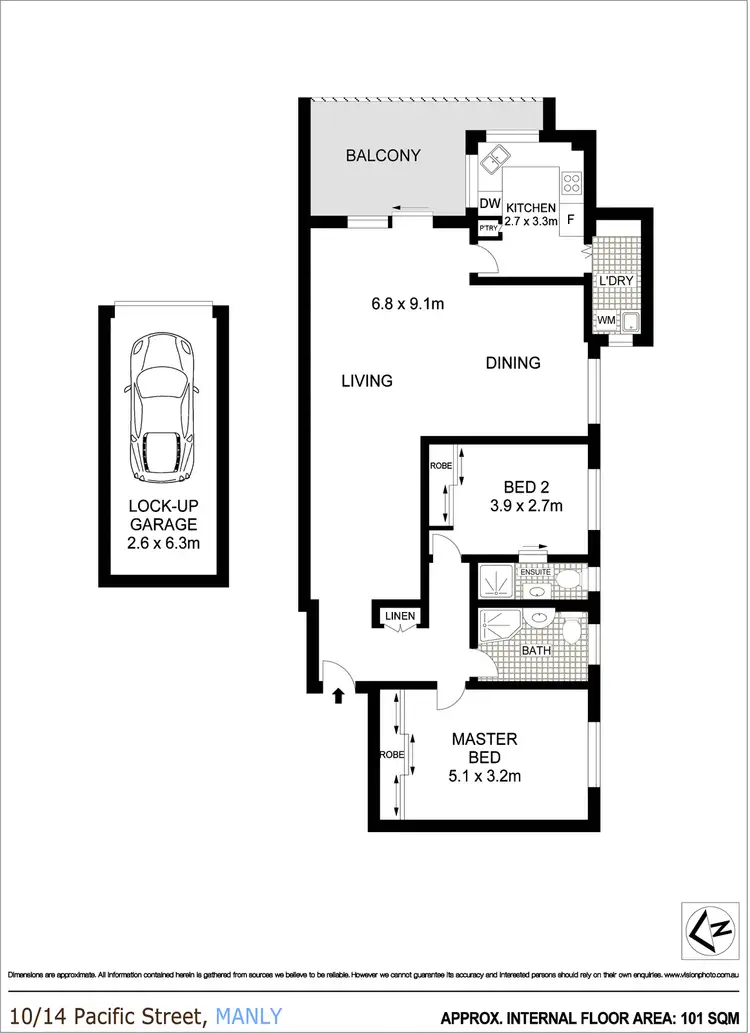 Floorplan of Homely apartment listing, 10/14 Pacific Street, Manly NSW 2095