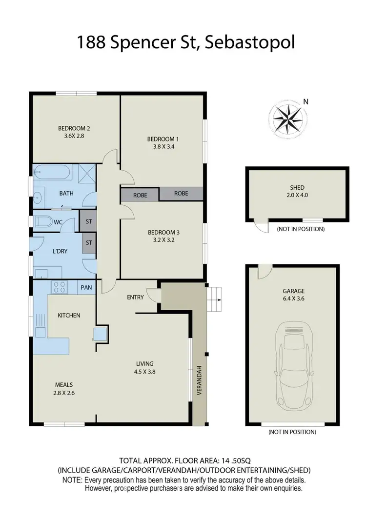 Floorplan of Homely house listing, 188 Spencer Street, Sebastopol VIC 3356