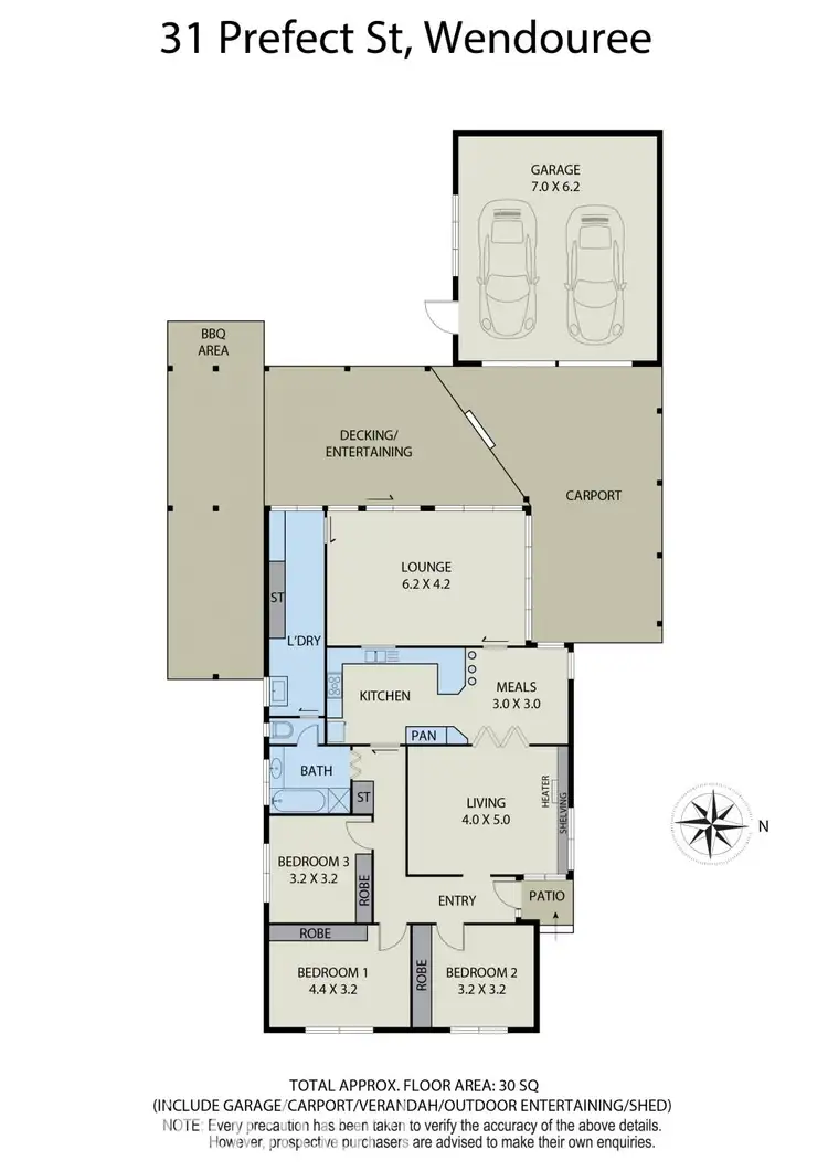 Floorplan of Homely house listing, 31 Prefect Street, Wendouree VIC 3355