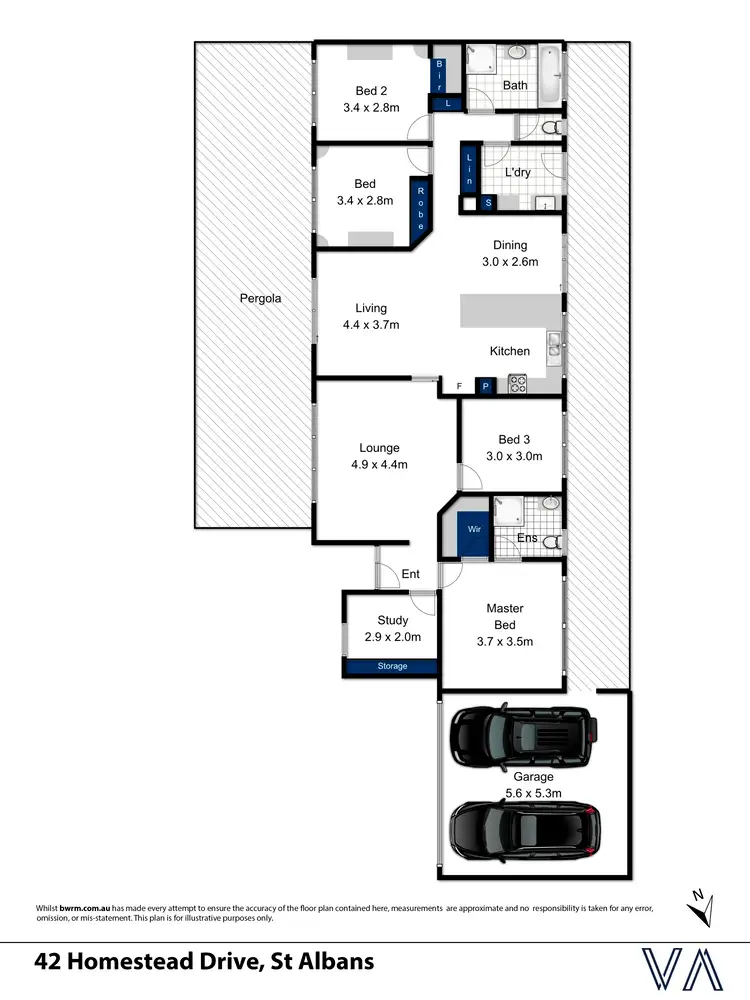 Floorplan of Homely house listing, 42 Homestead Drive, St Albans Park VIC 3219